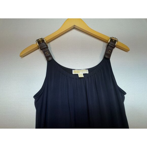 Michael Kors Women's Cocktail Maxi Dress Sleeveless Stretch Size XS Black Solid - Picture 4 of 12